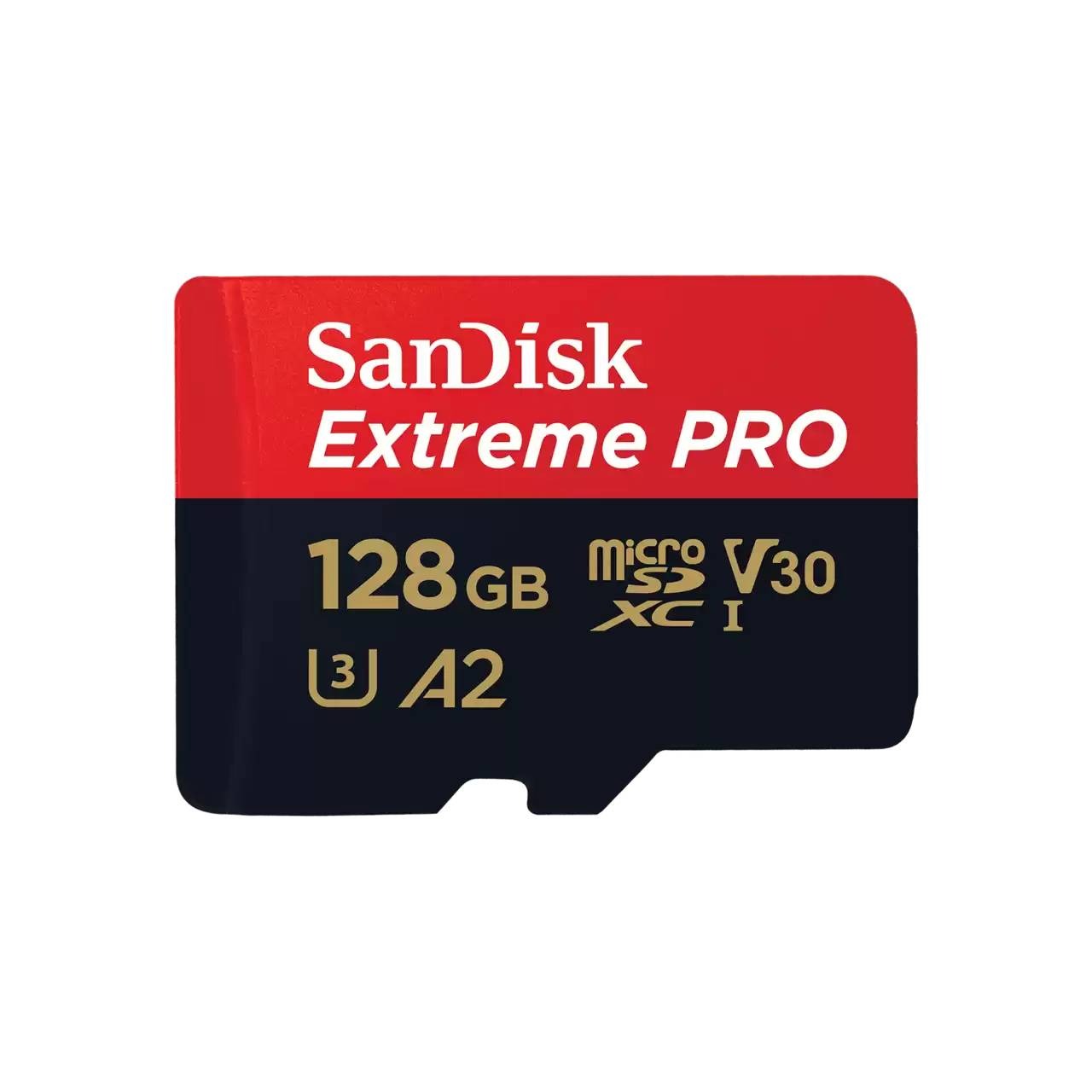 Memoria MicroSD 128GB Sandisk Extreme Pro U3 V30 4K Lectura 200MB/s Escritura 90MB/s