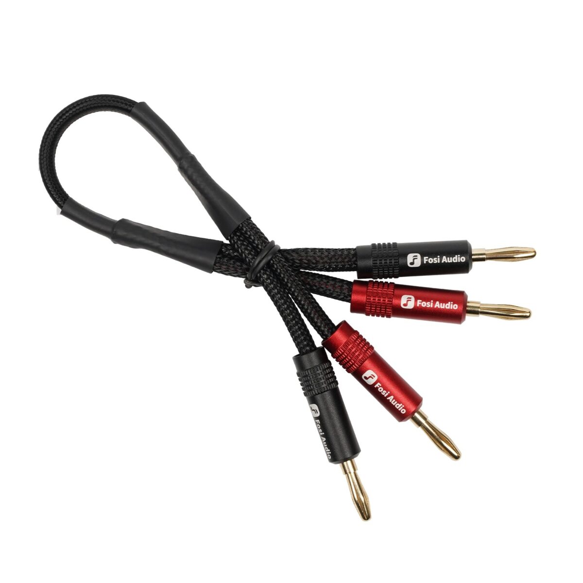 Cable Banana Chapado en Oro para Parlante 30cm - Fosi Audio
