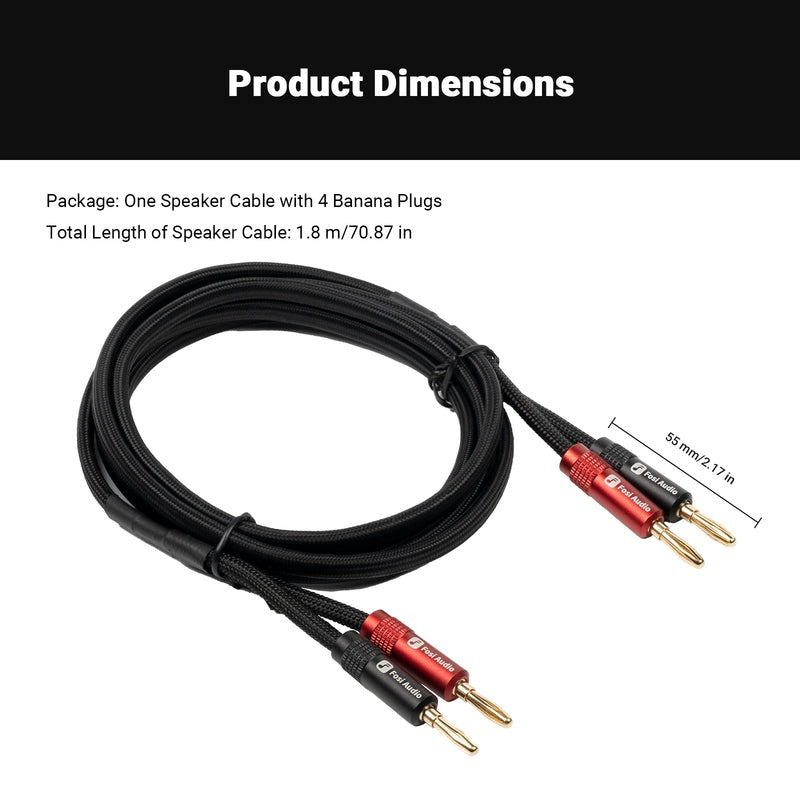 Pack de 2 Cables Banana Chapados en Oro – Fosi Audio