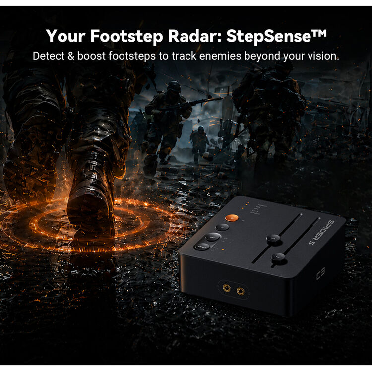 Fosi Audio C3 StepSense DAC Amplificador de Audífonos Gaming HiFi USB-C