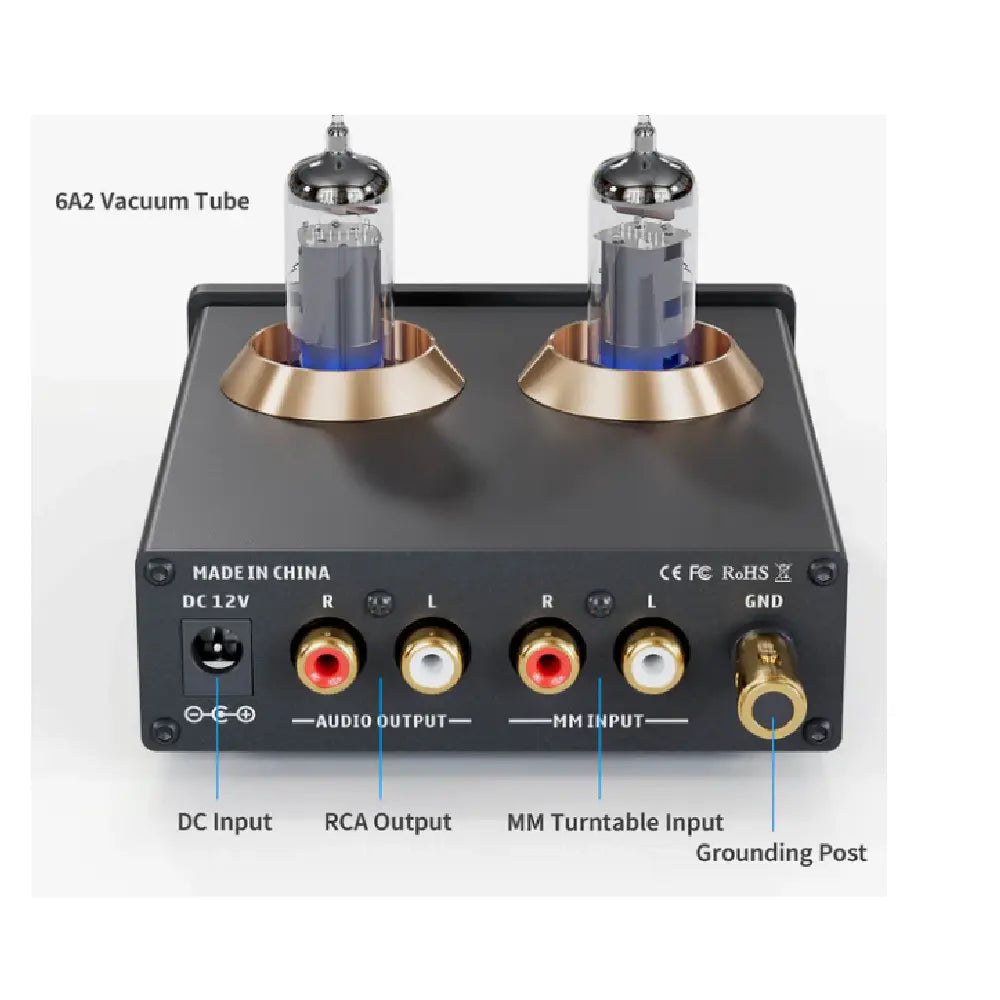 Preamplificador A Tubo MM Phono HiFi para Tornamesas – Fosi Audio Box X2