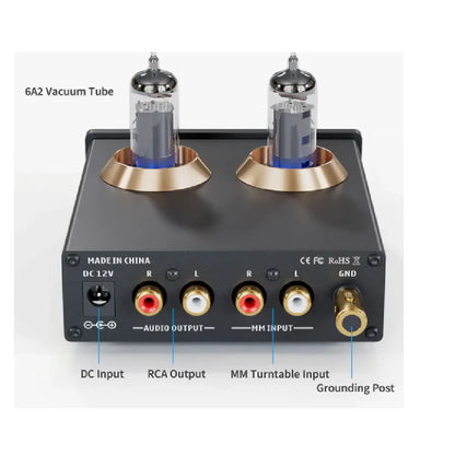 Preamplificador A Tubo MM Phono HiFi para Tornamesas – Fosi Audio Box X2