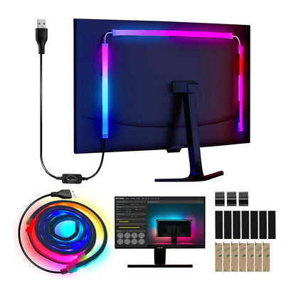 Tira LED RGBIC Luz Inmersiva para Monitor 24” – Skydimo