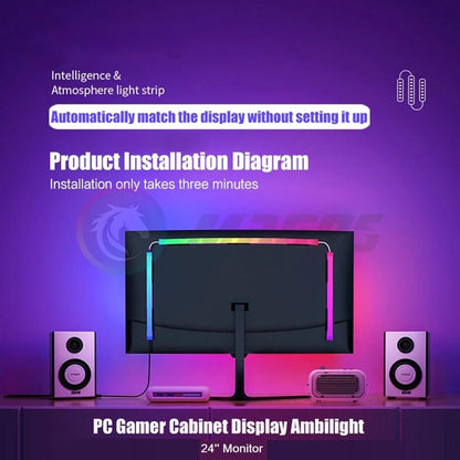 Tira LED RGBIC Luz Inmersiva para Monitor 24” – Skydimo