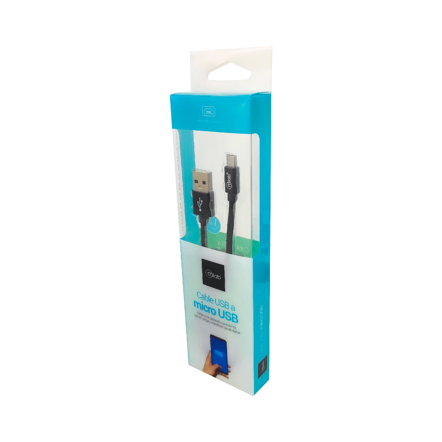 Cable Micro USB de 1m Negro – Mlab