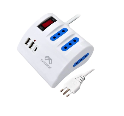Alargador Escritorio con Conectores USB de 2m - Macrotel