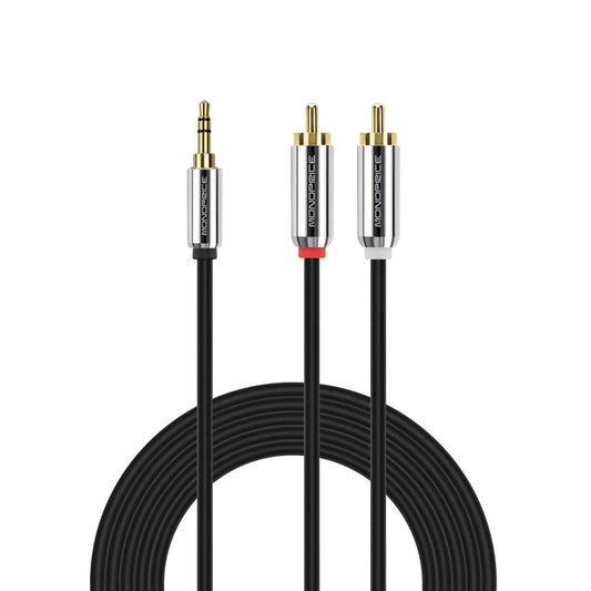 Cable Auxiliar Jack 3.5mm a RCA Estéreo 1.8m – Monoprice