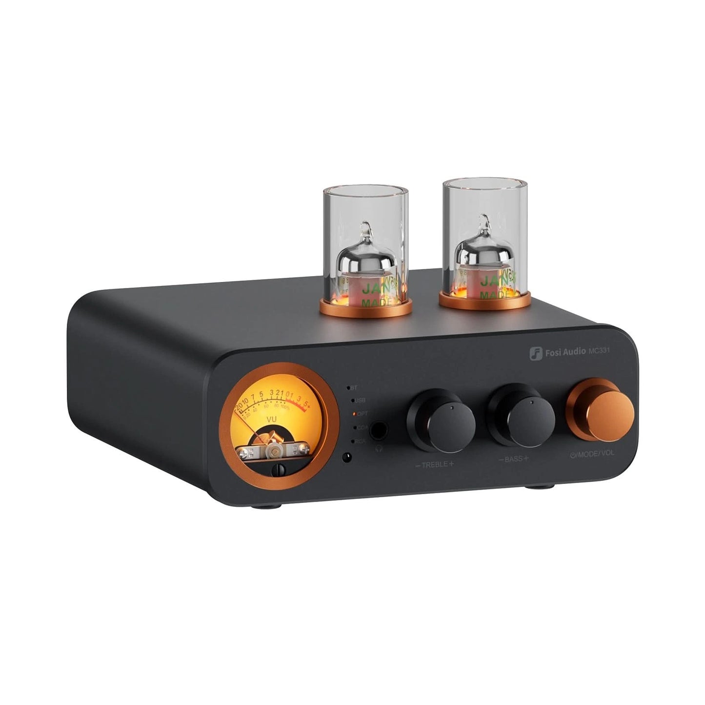 Amplificador de Audio Bluetooth a Tubos con Medidor VU - Fosi Audio MC331