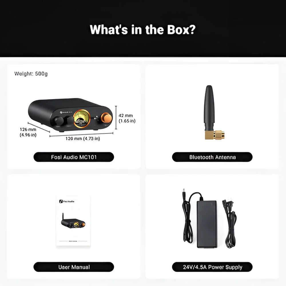 Amplificador de Audio Estéreo Bluetooth con Medidor VU – Fosi Audio MC101
