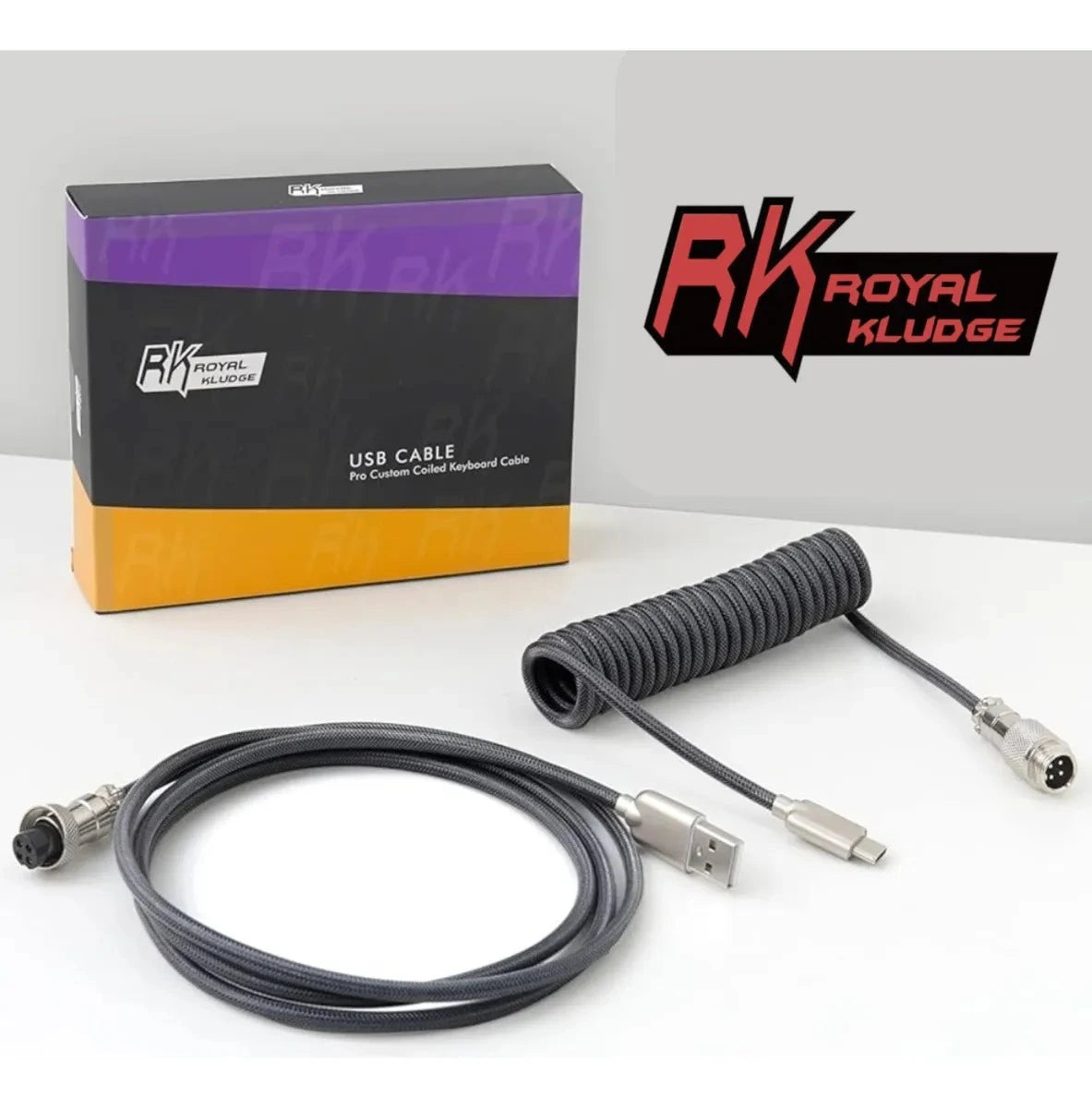 Cable USB Tipo C Trenzado – Coiled Cable Royal Kludge