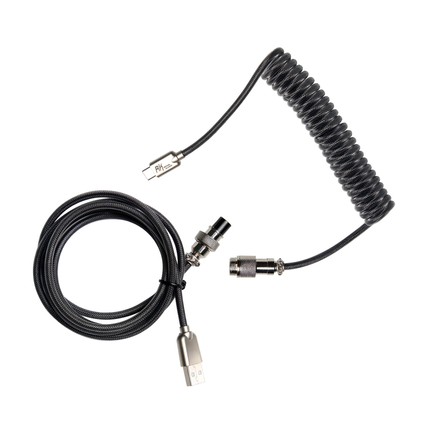 Cable USB Tipo C Trenzado – Coiled Cable Royal Kludge