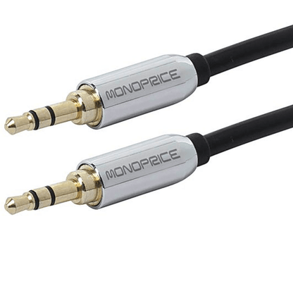 Cable Jack 3,5mm 1,8m Macho Macho Chapado en Oro – Monoprice