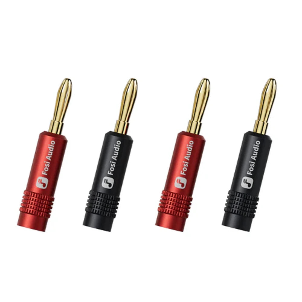 Conectores Bananas Fosi Audio - 2 Pares / 4 pcs