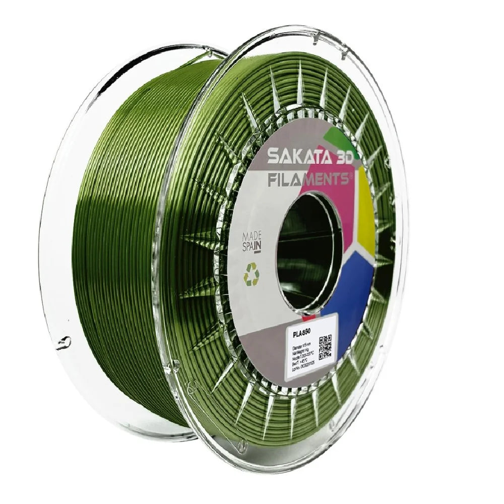 Filamento PLA 850 Color Silk Fir Green 1.75mm 1kg – Sakata 3D