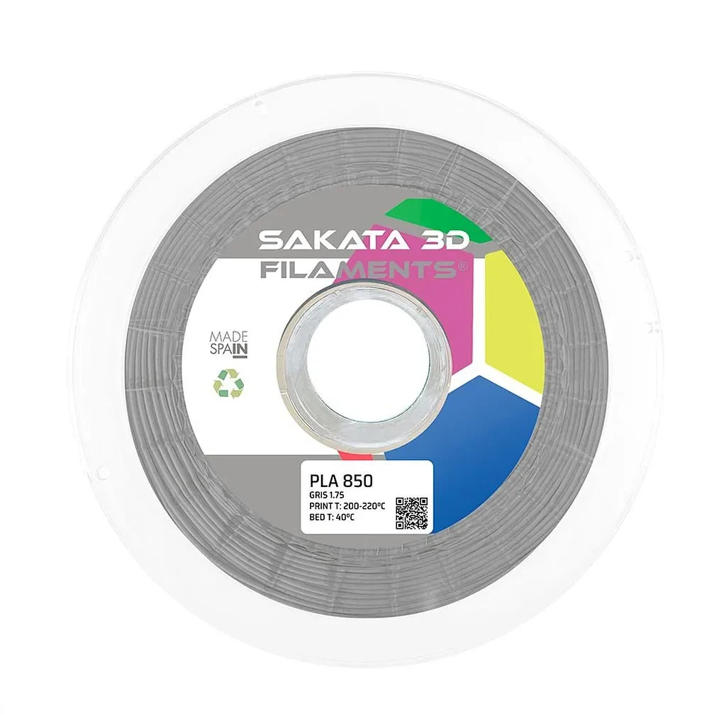 Filamento Sakata PLA 850 Color Gris 1.75mm 1kg