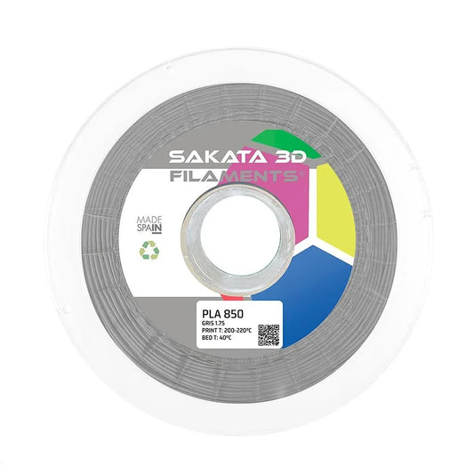 Filamento Sakata PLA 850 Color Gris 1.75mm 1kg