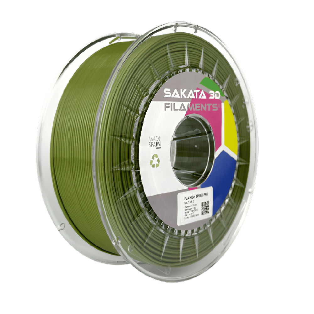Filamento Sakata PLA High Speed PRO Color Verde Militar 2 1.75mm 1kg