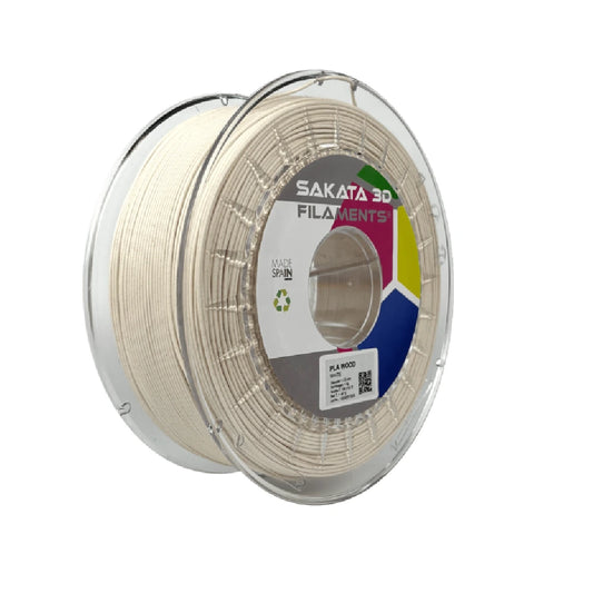 Filamento Sakata PLA Texture Madera Color Blanco 1.75mm 450g