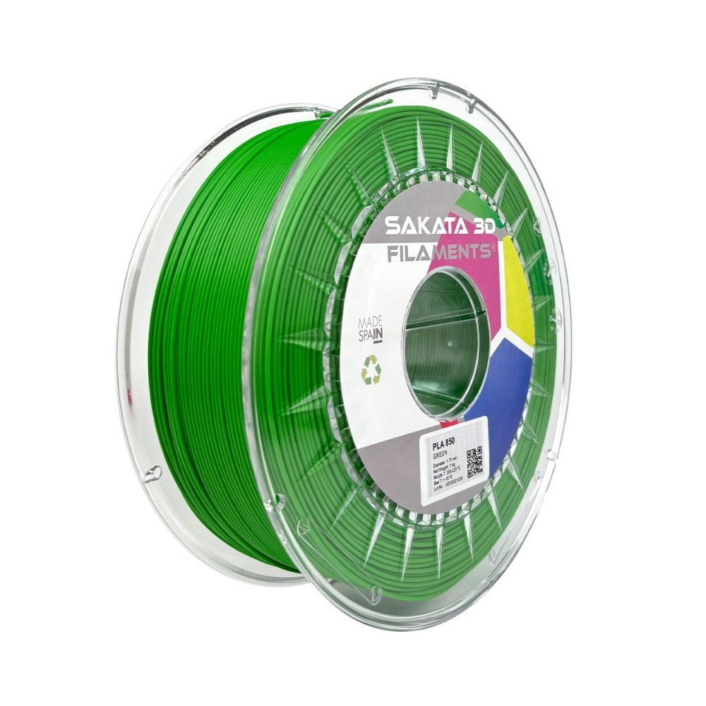 Filamento PLA 850 Color Verde 1.75mm 1kg - Sakata 3D