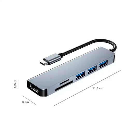 Hub USB Tipo C con Salida HDMI