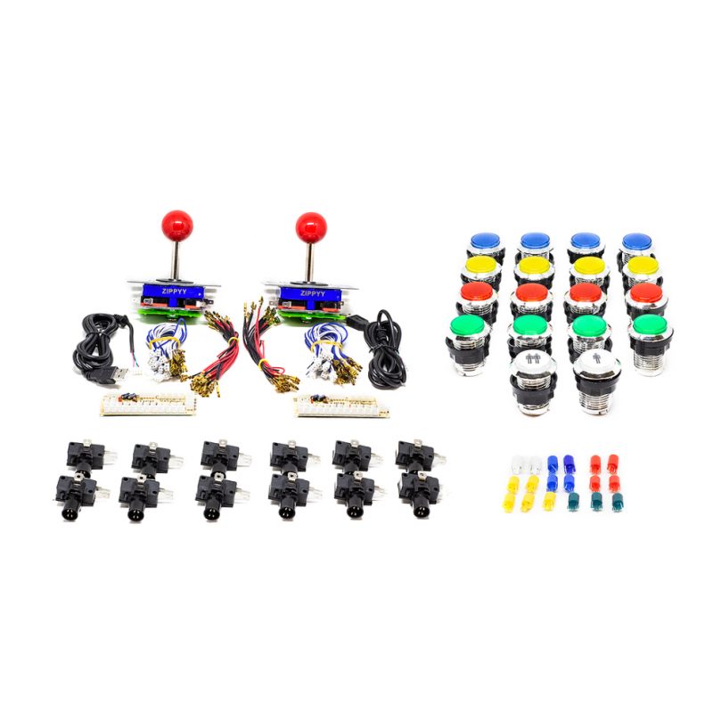 Kit de controles para Arcade con botones para 2 jugadores