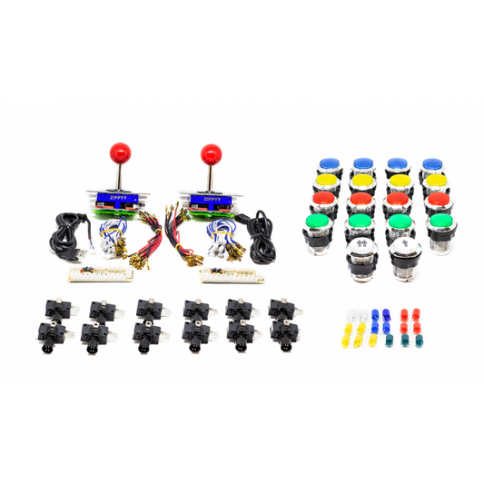 Kit de controles para Arcade con botones para 2 jugadores