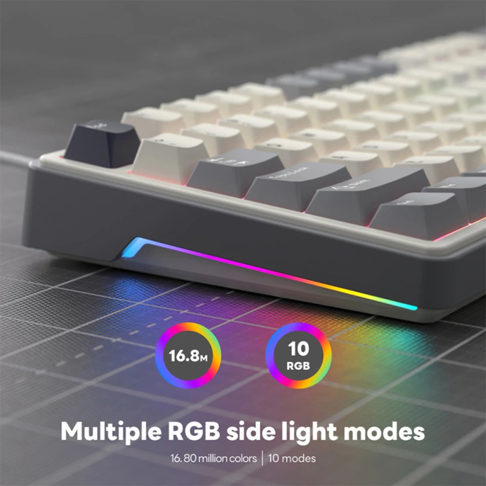Teclado Mecánico RK R87Pro Half Grey 80% Español Switches Lineales - Royal Kludge