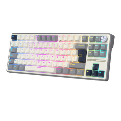Teclado Mecánico RK R87Pro Half Grey 80% Español Switches Lineales - Royal Kludge