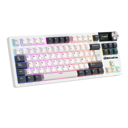 Teclado Mecánico Inalámbrico RK S85 White Night 80% TKL Español – Royal Kludge