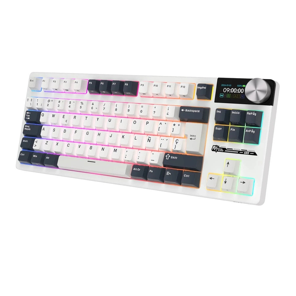 Teclado Mecánico Inalámbrico RK S85 White Night 80% TKL Español – Royal Kludge