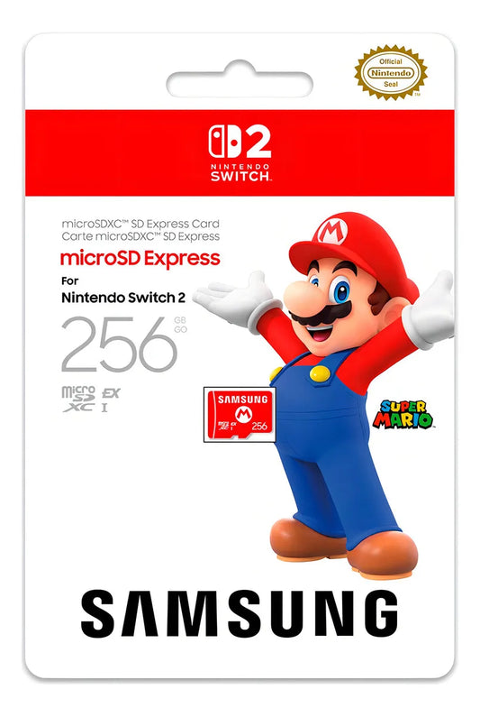 Memoria MicroSD 256GB Samsung para Nintendo Switch 2 Licencia Oficial