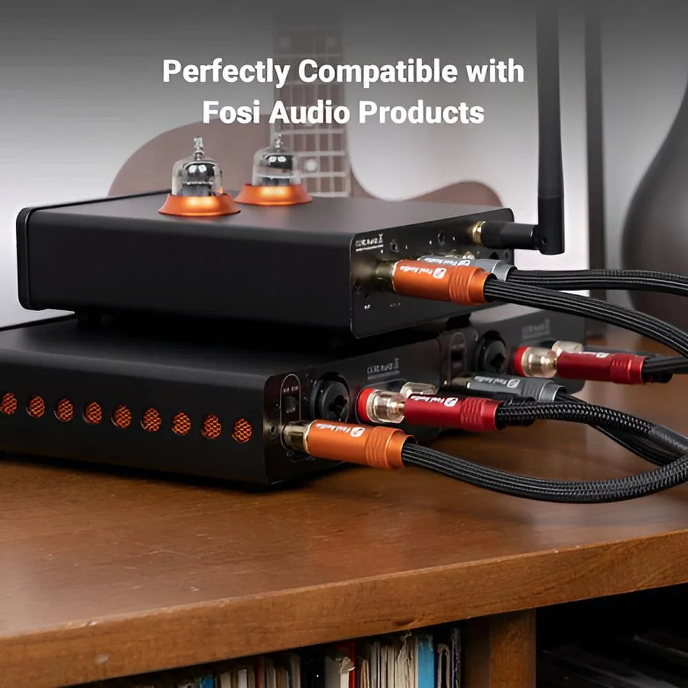 Par de Cables RCA 30cm para Sistemas de Audio – Fosi Audio
