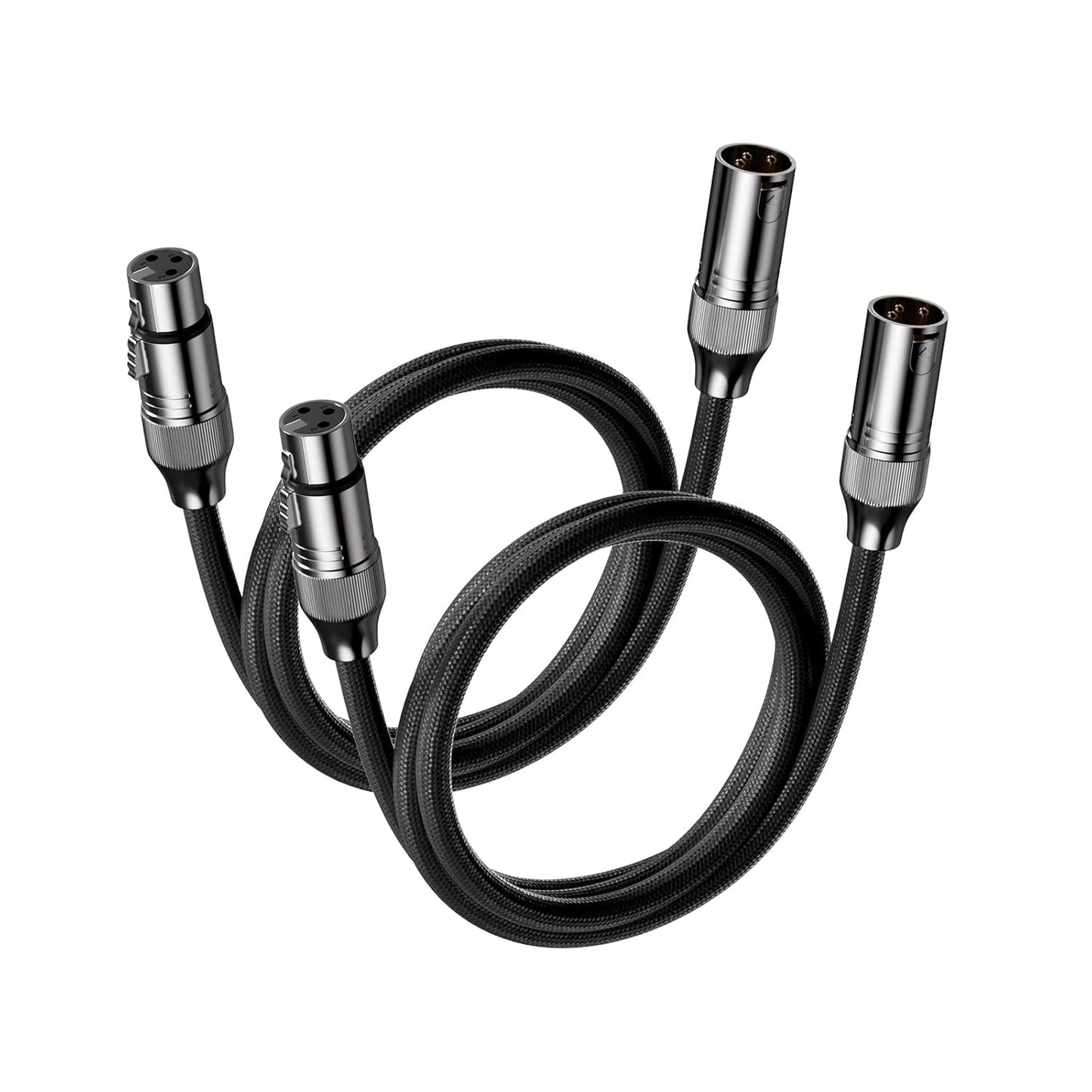Par de Cables XLR para Sistemas de Audio 1.2m/3.9ft - Fosi  Audio