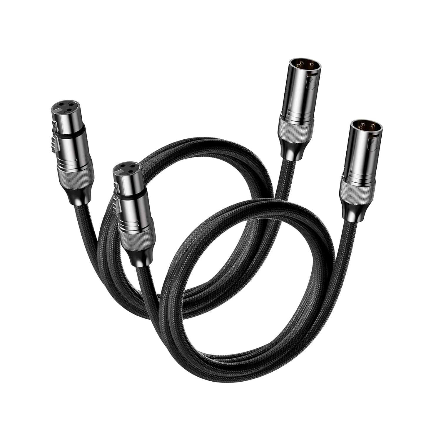 Par de Cables XLR para Sistemas de Audio 1.2m/3.9ft - Fosi  Audio