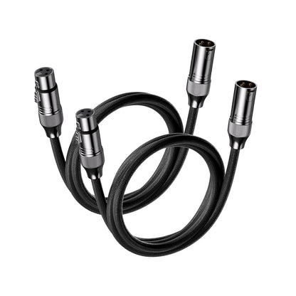 Par de Cables XLR para Sistemas de Audio 1.2m/3.9ft - Fosi  Audio