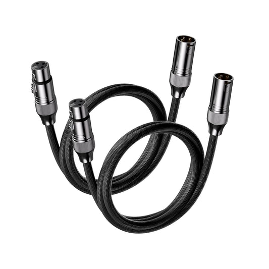 Par de Cables XLR para Sistemas de Audio 1.2m/3.9ft - Fosi  Audio