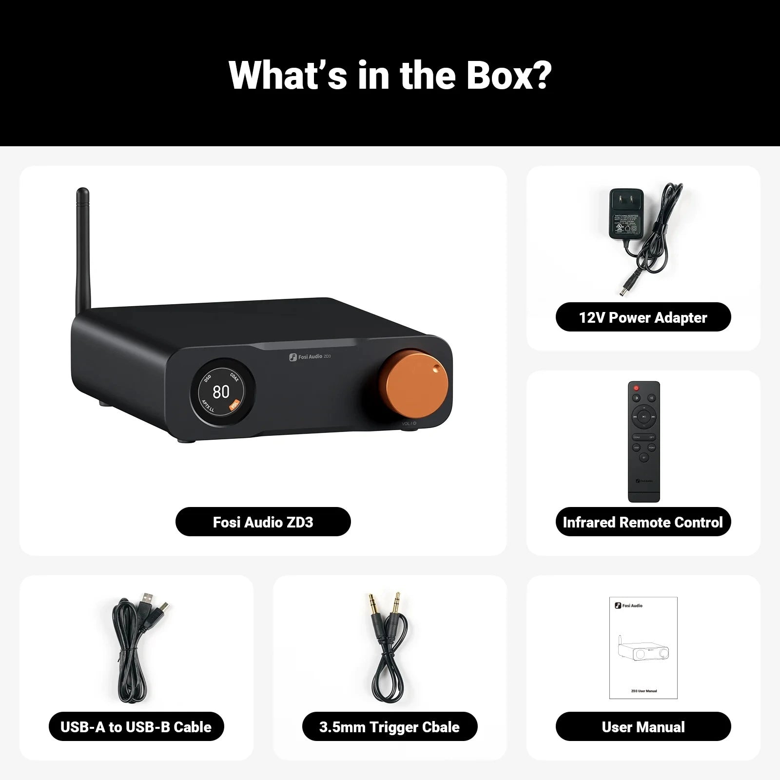Preamplificador de Audio DAC Balanceado Bluetooth - Fosi Audio ZD3