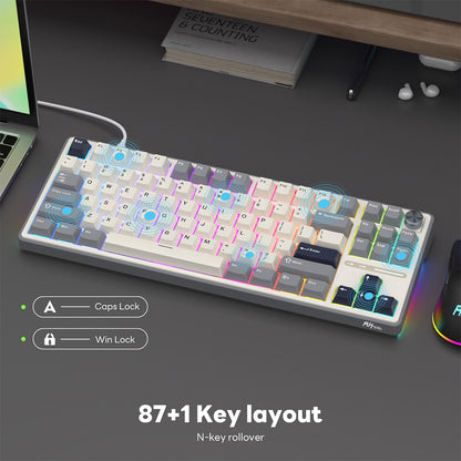 Teclado Mecánico RK R87Pro Half Grey 80% Español Switches Lineales - Royal Kludge