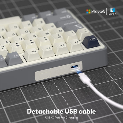 Teclado Mecánico RK R87Pro Half Grey 80% Español Switches Lineales - Royal Kludge