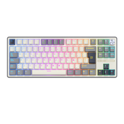 Teclado Mecánico RK R87Pro Half Grey 80% Español Switches Lineales - Royal Kludge