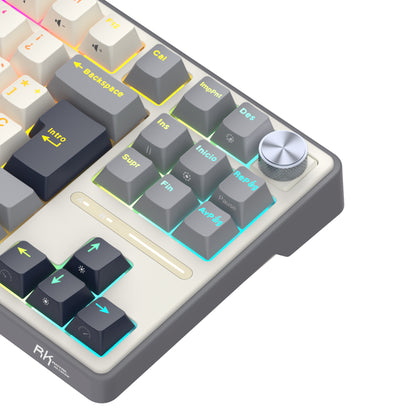 Teclado Mecánico RK R87Pro Half Grey 80% Español Switches Lineales - Royal Kludge
