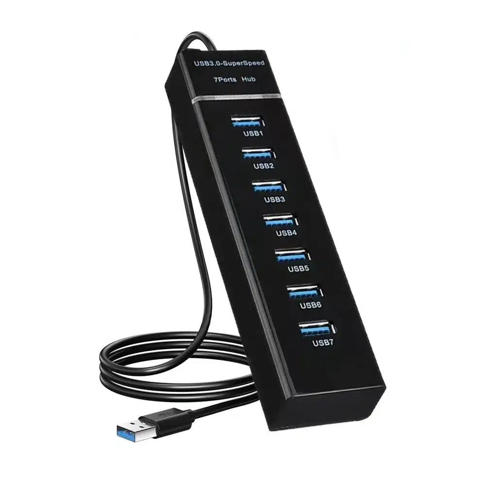 HUB USB 3.0 de 7 Puertos y Cable Largo de 120cm