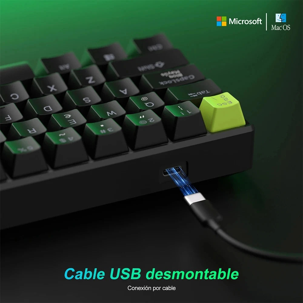 Teclado Magnético Gamer 60% RK C61 HE – Royal Kludge