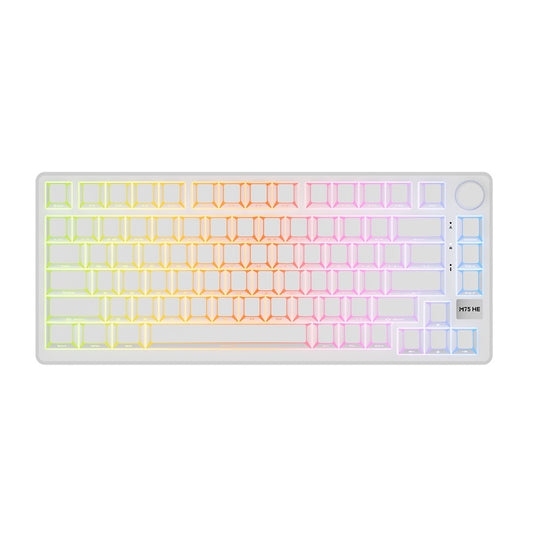 Teclado Magnético Gamer RK Royal Kludge M75 HE Aurora Rapid Trigger 8KHz Hall Effect