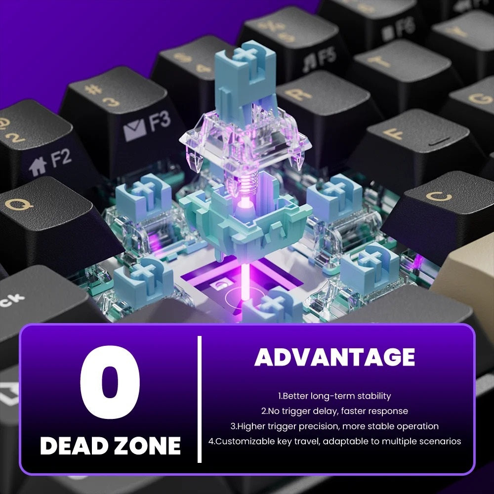 Teclado Magnético Gamer Royal Kludge RK68 HE 8KHz Hall Effect