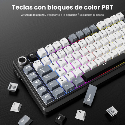 Teclado Mecánico Inalámbrico RK L75 Knight Black 75% con Teclas Macros – Royal Kludge