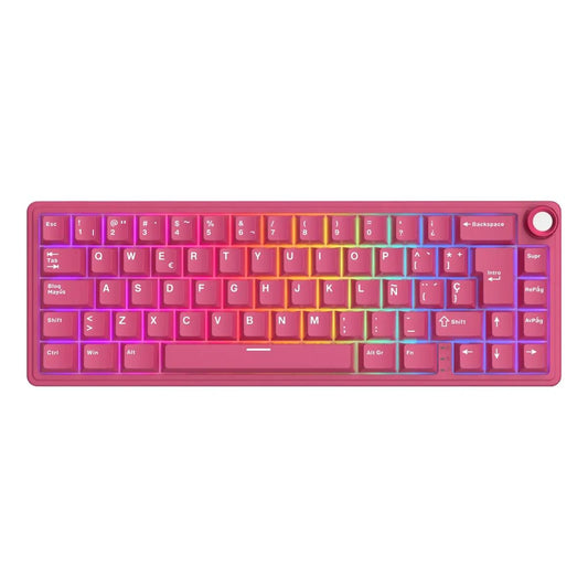 Teclado Mecánico RK R65 Berry Red 65% Español RGB Royal Kludge