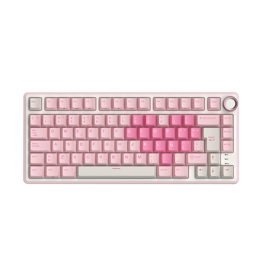 Teclado Mecánico RK R75 Español Pink Melody 75% Royal Kludge