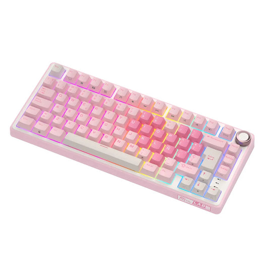 Teclado Mecánico RK R75 Español Pink Melody 75% Royal Kludge