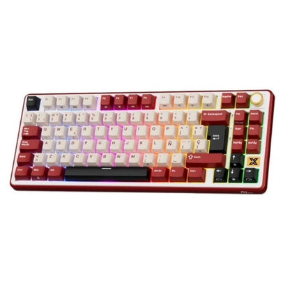Teclado Mecánico RK Royal Kludge RK X87 Bordeaux Red 87% Español